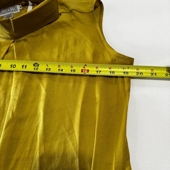 Elegant Mustard Sleeveless Dress - Picture 5 of 11